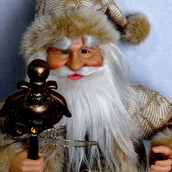 Kurt Adler X-Lg Christmas Santa w/Scepter Ornament Gold Holiday Décor Very Tall - Picture 5 of 9